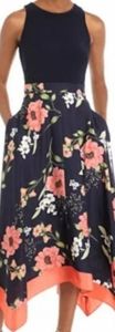 Vince Camuto Floral Midi Dress with POCKETS